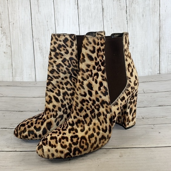 Sam Edelman Cheetah Print Heeled Ankle Bootie - Picture 2 of 15